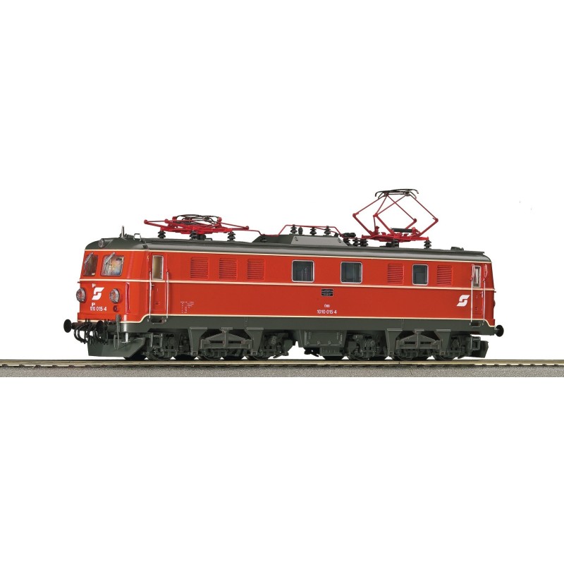 Lokomotywa elektryczna ROCO 63816, skala 1:160, czerwono-szary kolor, oznaczenie 1010 015-4.