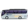 Model redukcyjny autobusu SETRA S 411 HD, skala 1:87, AWM. Biały z logo Ostepag.