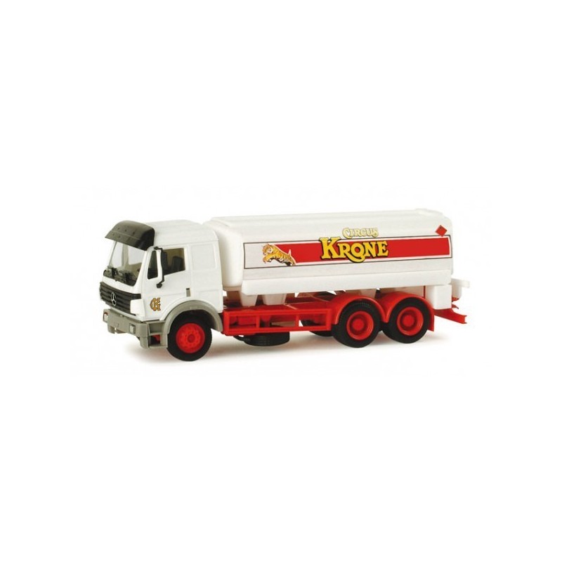 Mercedes Benz SK '88 "Circus Krone", skala 1:87, Herpa. Biały i czerwony, logo cyrku.