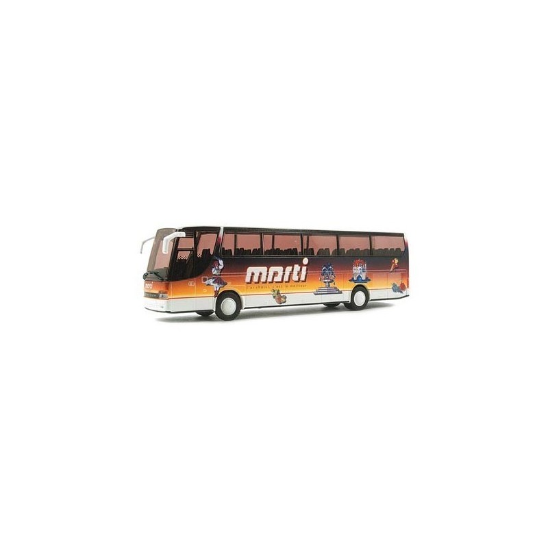 Model redukcyjny SETRA S 315 HDH Marti, skala 1:87. Malowanie z logo Marti i szczegółami.