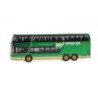 Model redukcyjny autobusu SETRA S 328 DT, skala 1:87, Wittwer Reisen Neuchatel. Zielony, złote akcenty.