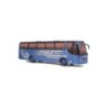 Model redukcyjny autobusu SETRA S 315 HD Milles, skala 1:87, niebieski z napisem "MILES".