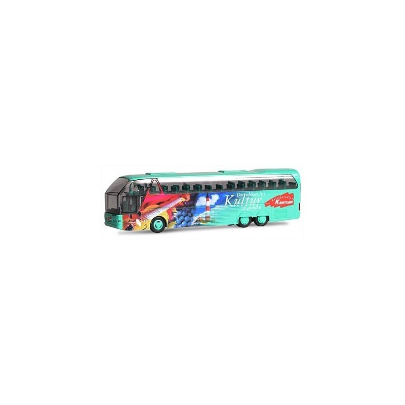 Model NEOPLAN Starliner Shdhl 3-Achsig Kastler, skala 1:87. Zielony autobus z kolorowym malowaniem.