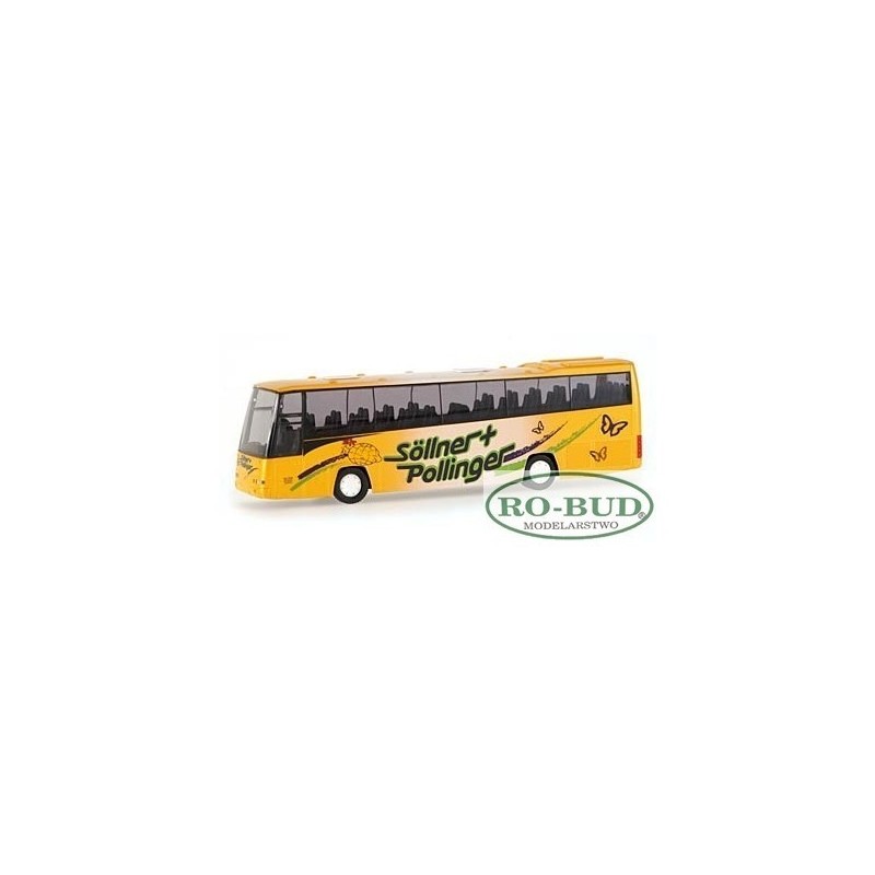 Model redukcyjny VOLVO B12-600, skala 1:87, Söllner + Pollinger. Żółty autobus.