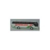 Model autobusu NEOPLAN Cityliner, skala 1/87, Gimmler Wetzlar, biały z czerwonym napisem i zielonymi paskami.