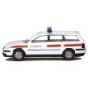 VW Passat Variant Gendarmerie Österreich, AWM, 1:87, biały z czerwonymi pasami i napisem policji.