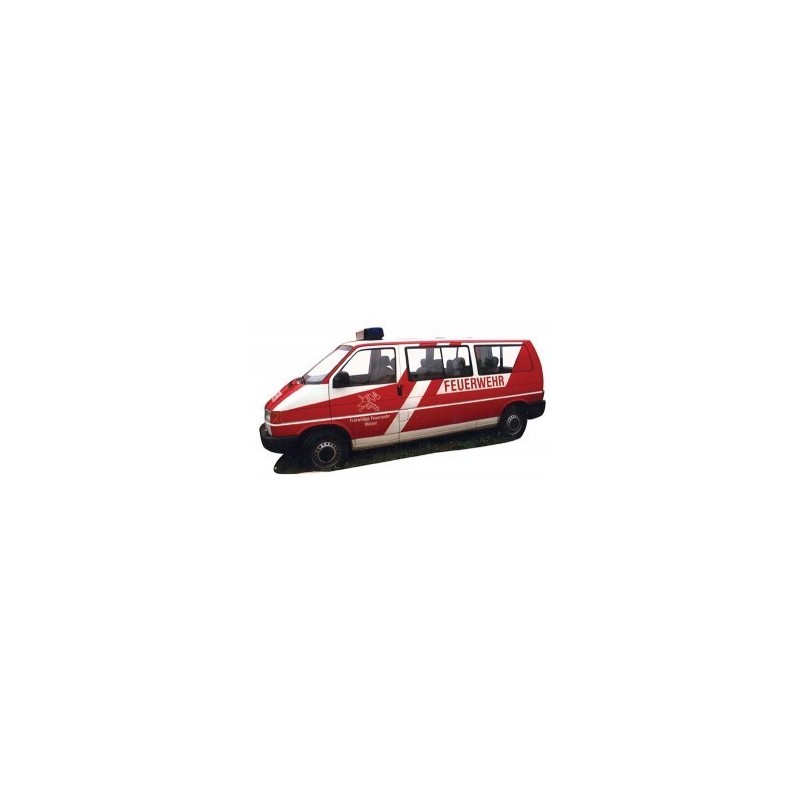 Model redukcyjny VW T4 LR FW MÄ‚źtzel, skala 1:87, czerwono-biały, oznaczenia Feuerwehr.