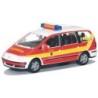 VW Sharan FW Mainflingen, 1/87, czerwono-żółty samochód strażacki z sygnalizacją.