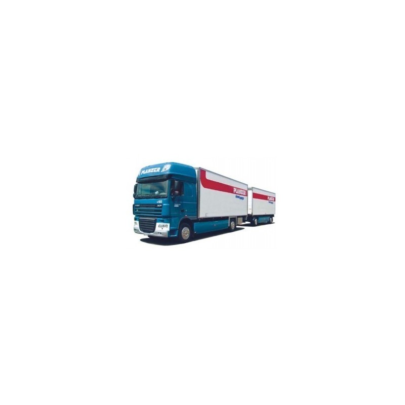 Model DAF XF 105 SSC w skali 1:87, z naczepą, malowanie PLANZER.