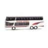 Model redukcyjny autobusu SETRA S 328 DT Holiday Express, skala 1:87, Rietze. Biały z czerwono-niebieskimi pasami i napisem Holi