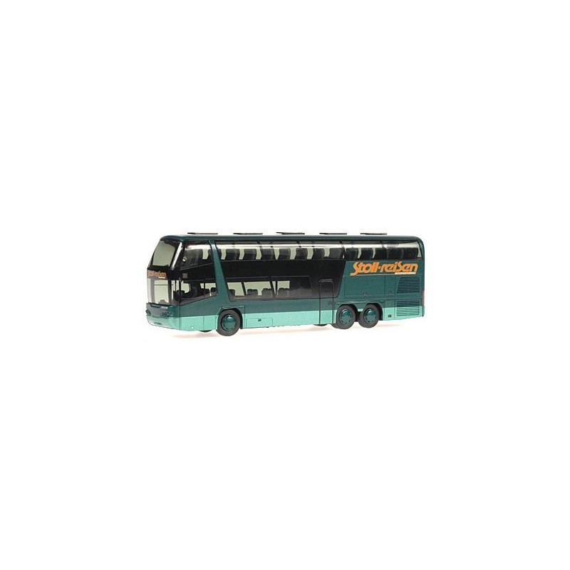 Model NEOPLAN Skyliner Stoll Reisen, 1:87, zielono-czarny z logo Stoll Reisen.