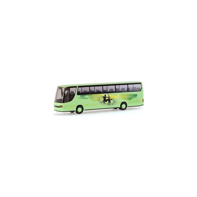 Model redukcyjny autobusu SETRA S 315 HDH, skala 1:87, SchÄtze. Zielony z czarnym logo.