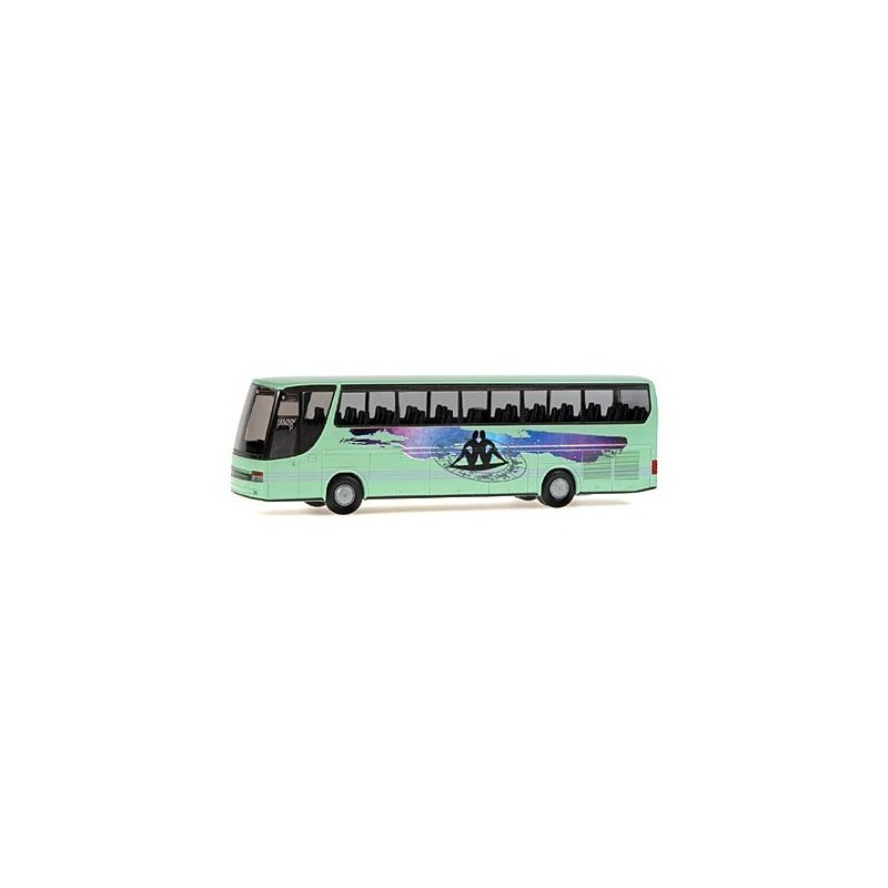 Model SETRA S 315 HDH Zwillinge, skala 1:87, zielony z abstrakcyjnym malowaniem.