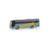 Model redukcyjny autobusu MAN Lions Coach Scheer, Wuppertal, skala 1:87, niebieski z żółtymi detalami.