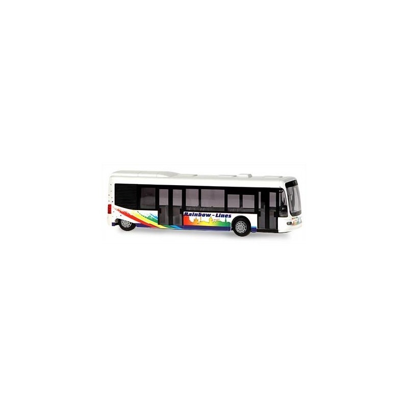 Mercedes Cito Rainbow-Lines, Mannheim, skala 1:87, biały z kolorowym paskiem.