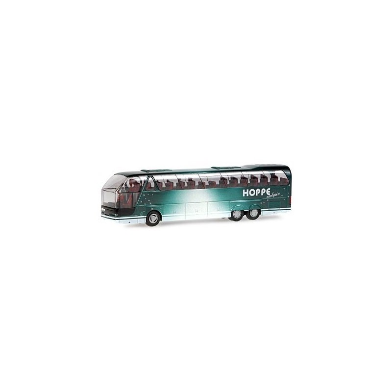 Model NEOPLAN Starliner, skala 1:87, Hoppe. Zielony, 3-osiowy autobus.