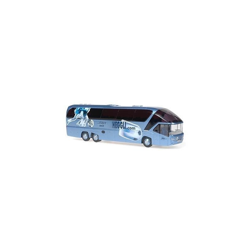 Model autobusu NEOPLAN Starliner 2 Heggli, Kriens, skala 1:87, z detalami i malowaniem firmy Heggli.