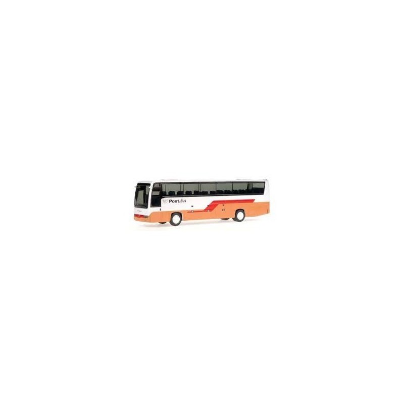 Model redukcyjny autobusu RENAULT Postbus Austria, skala 1:87, biało-pomarańczowy.