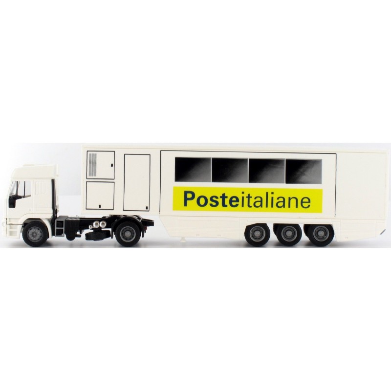 Model IVECO EuroTech, skala 1:87, z malowaniem Poste Italiane.
