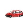 Model redukcyjny FORD Galaxy Feuerwehr Eghezee, skala 1:87, czerwony wóz pożarniczy.