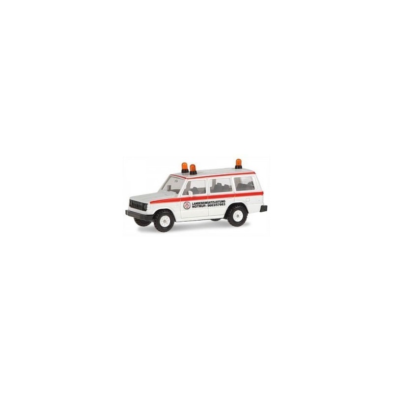 Model redukcyjny Mitsubishi MC Pajero, skala 1:87, austriackie psie brygady ratunkowe.