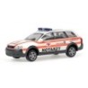 Model redukcyjny Audi Allroad NEF Notarzt, skala 1:87. Biały i pomarańczowy, z czerwonym krzyżem i napisem Notarzt.