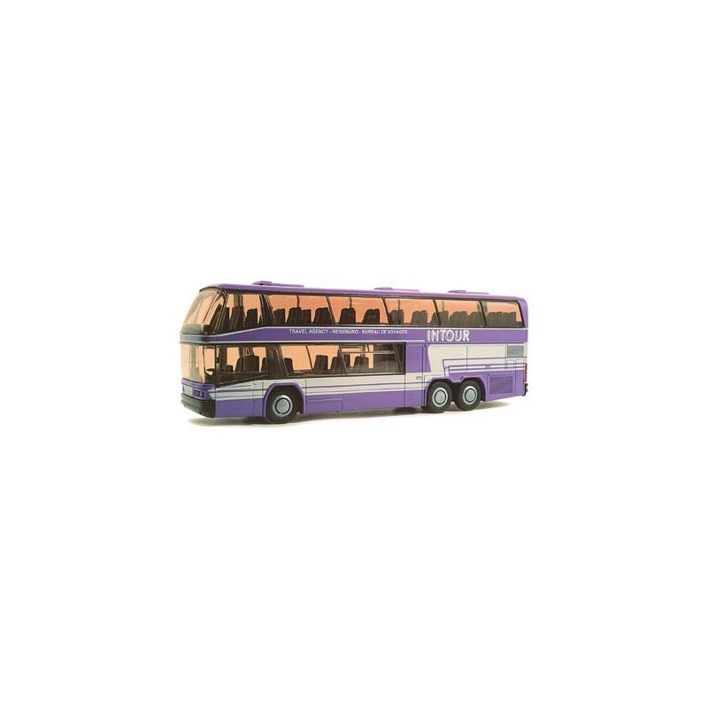 Model NEOPLAN Skyliner Intour, 1/87, purpurowo-biały, detale jak w oryginale.
