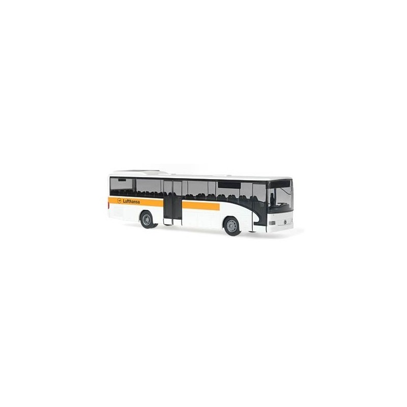 Mercedes-Benz Integro, skala 1:87, Rietze. Biały, z pomarańczowym paskiem i logo Lufthansa.