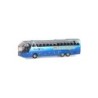 NEOPLAN Starliner Shdl 3-Achsig Wiesinger, skala 1:87. Błękitny, 3-osiowy autobus z napisem "Wiesinger" i gwiazdami.