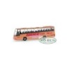 Model redukcyjny autobusu Volvo B12-600 Merz-Reisen, skala 1:87. Pomarańczowy, z czerwono-białym malowaniem i napisem "MERZ REIS