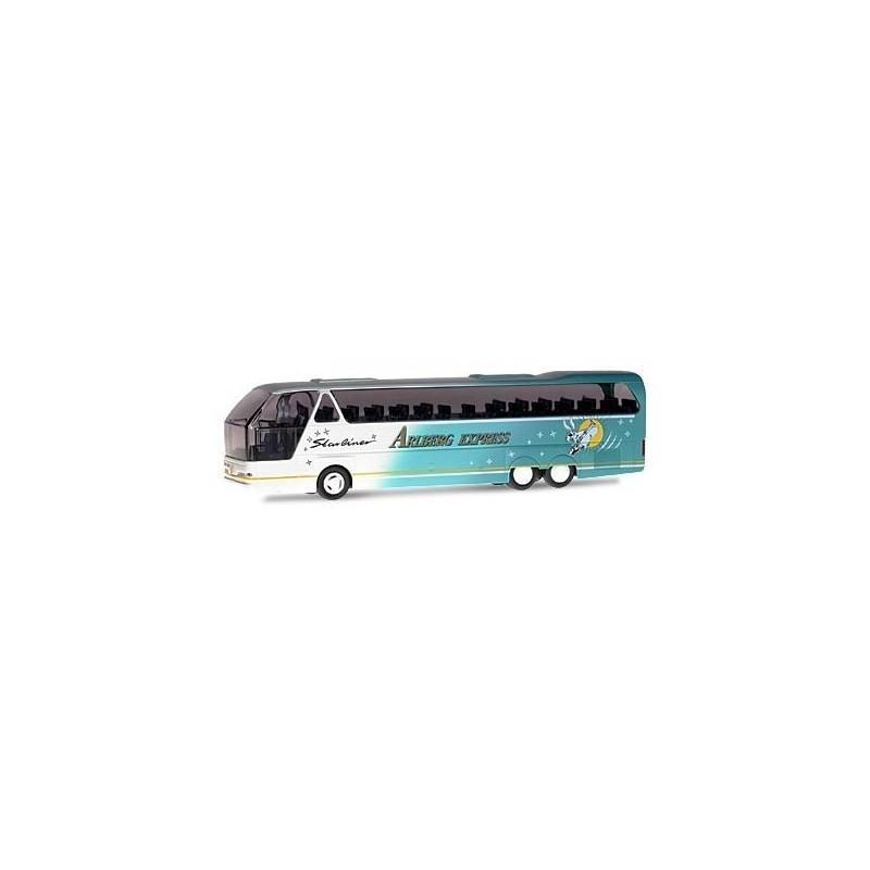 Model NEOPLAN Starliner Shdl 3-Achsig Arlberg Express, 1/87, Neoplan. Zielono-biały autokar z malowaniem Arlberg Express.