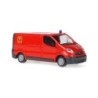 Opel Vivaro 2006, skala 1:87, czerwony samochód strażacki US Army, oznaczenia Heidelberga.