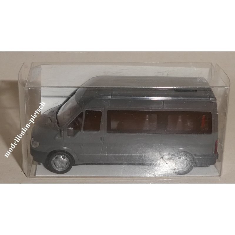 Model redukcyjny Ford Transit Bus 2000, skala 1:87, srebrny.