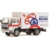 Model redukcyjny FORD Cargo, skala 1:87, RIETZE. Biała i czerwona zabudowa z logo Bross.
