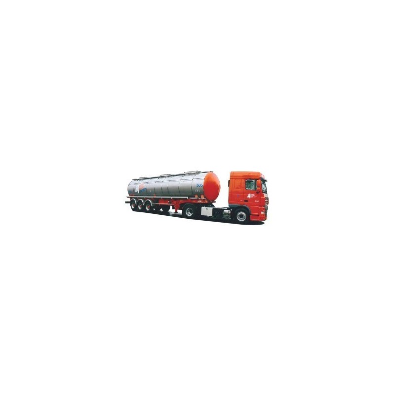 Model DAF XF 105 SC - (H)Tank-SZ, skala H0, AWM. Czerwono-szary zbiornikowiec, wysokie detale.