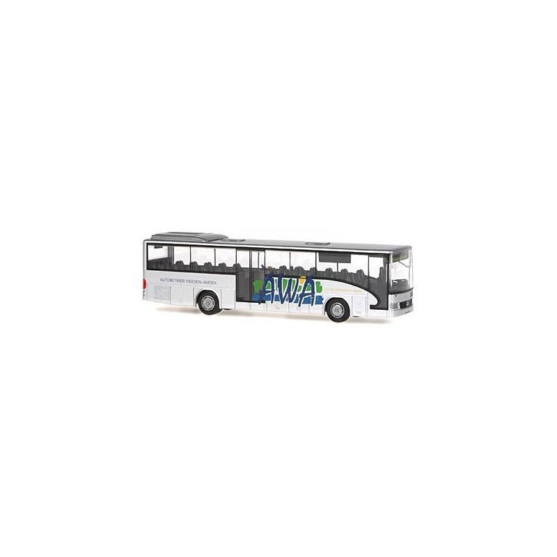Mercedes Integro AWA-Autobetrieb Weesen-Amden, skala 1:87, biały z niebiesko-zielonymi napisami.