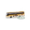 Model redukcyjny autobusu VOLVO B12-600 Herma Reisen, skala 1:87, Herpa. Żółto-biały, szczegółowy model.