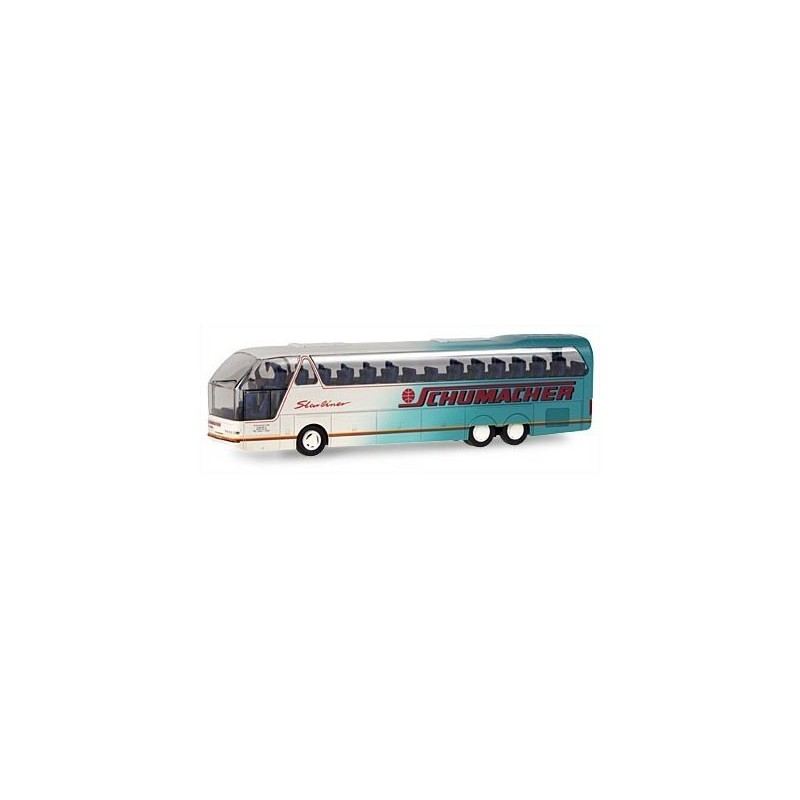 NEOPLAN Starliner Shdl 3-Achsig, Schumacher, 1:87, zielono-biały.