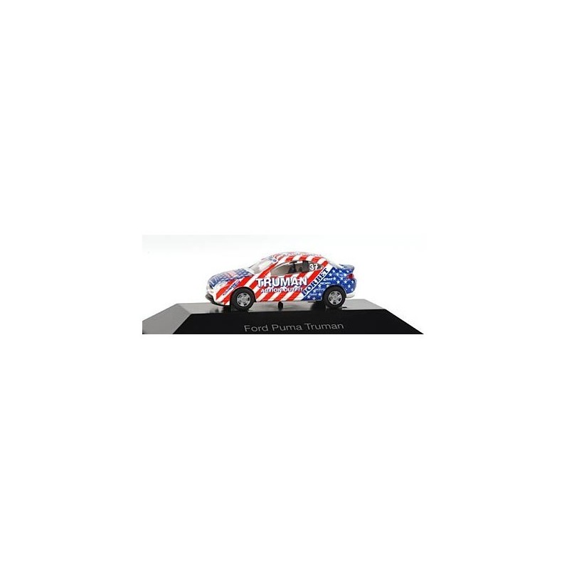 Model redukcyjny Ford Puma "Truman", skala 1:87, z detalami w kolorach amerykańskiej flagi.