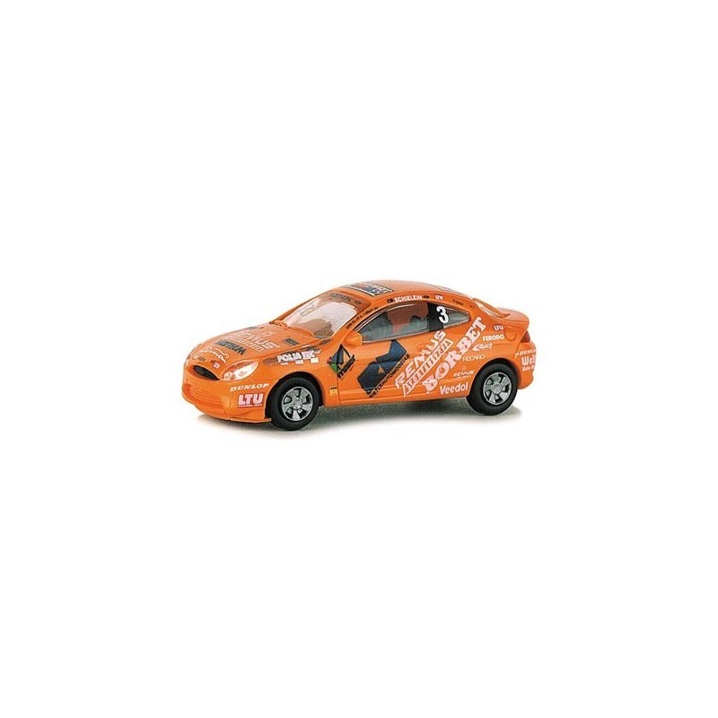 Model redukcyjny Ford Puma Schielein, skala 1:87, pomarańczowy z białymi naklejkami.