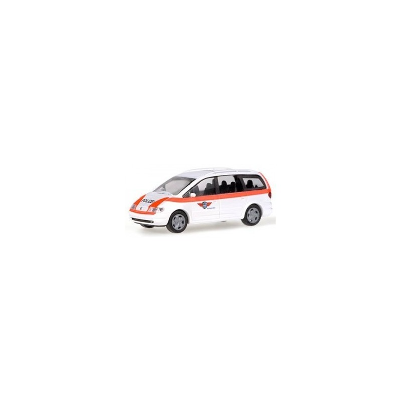VW Sharan policja Aargau, 1:87, biały z pomarańczowymi pasami.