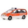 Model redukcyjny FORD Galaxy ASB Notarzt, skala 1:87. Pomarańczowo-biały, z napisem Notarzt.