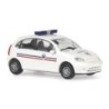 Model redukcyjny Citroen C3, skala 1:87, Police Municipale, biały z niebiesko-czerwonymi pasami.