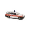 Model redukcyjny Opel Astra Caravan Rettungswagen, skala 1:87, biało-pomarańczowy, napis La Louviere.