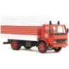 Model redukcyjny FORD Cargo Fire Safety Unit, skala 1:87. Czerwono-biały samochód strażacki, detale oświetlenia.