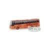 Model redukcyjny autobusu Volvo B12-600 Kircher, skala 1:87. Pomarańczowy, z czarnymi oknami i logo Kircher.