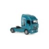 Model redukcyjny IVECO Stralis, skala 1:87, Dragbil. Malowanie w kolorach niebieskim z grafiką, logo Brunner.