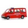 Model redukcyjny FORD Transit Protection Civile, skala 1:87, RIETZE AUTOMODELLE, czerwony z napisami.