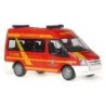 Model redukcyjny FORD Transit, skala 1:87, czerwony samochód strażacki "Feuerwehr Baiersdorf".