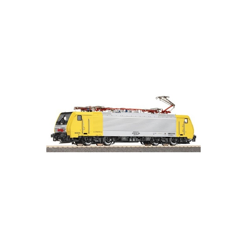 Lokomotywa elektryczna ROCO 63667, skala 1:87, żółto-szary model z detalami.